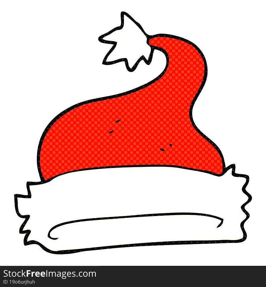 freehand drawn cartoon christmas hat