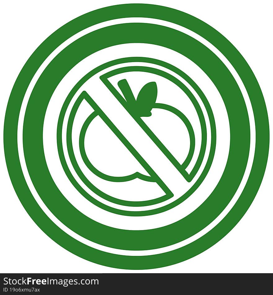 no healthy food circular icon