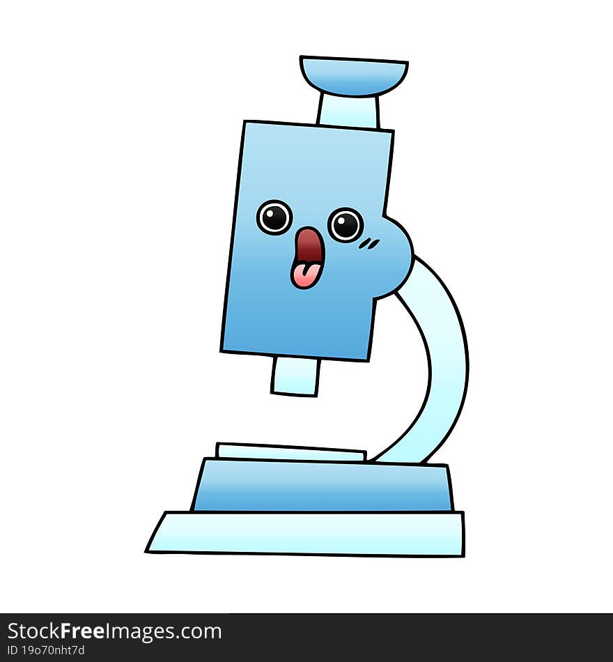 gradient shaded cartoon microscope