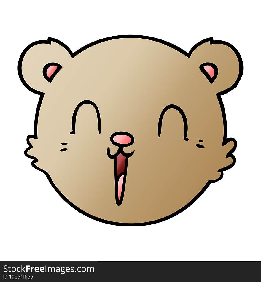 cute cartoon teddy bear face. cute cartoon teddy bear face