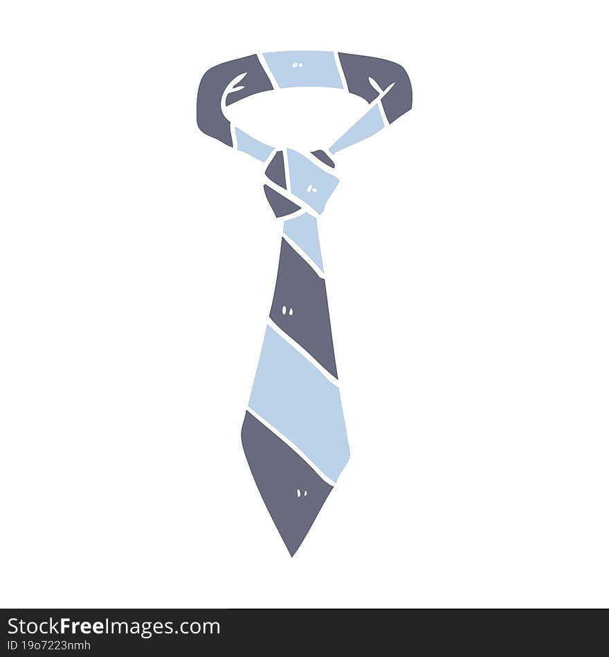 Flat Color Style Cartoon Striped Office Tie