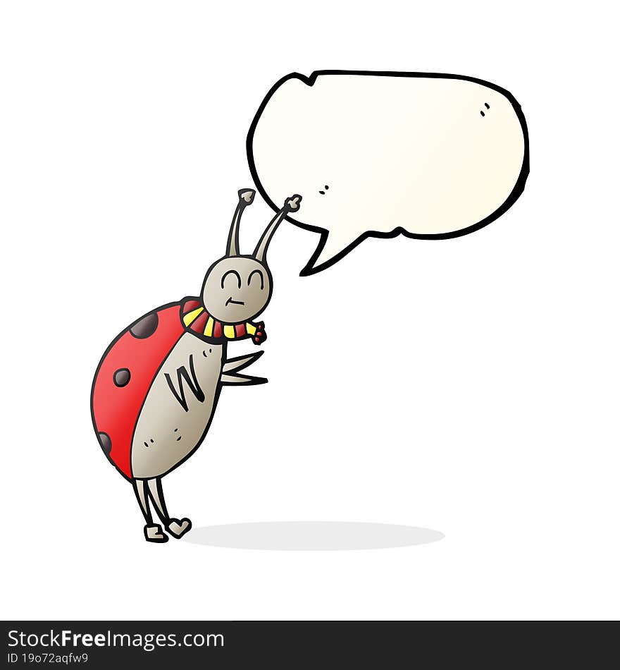 speech bubble cartoon ladybug