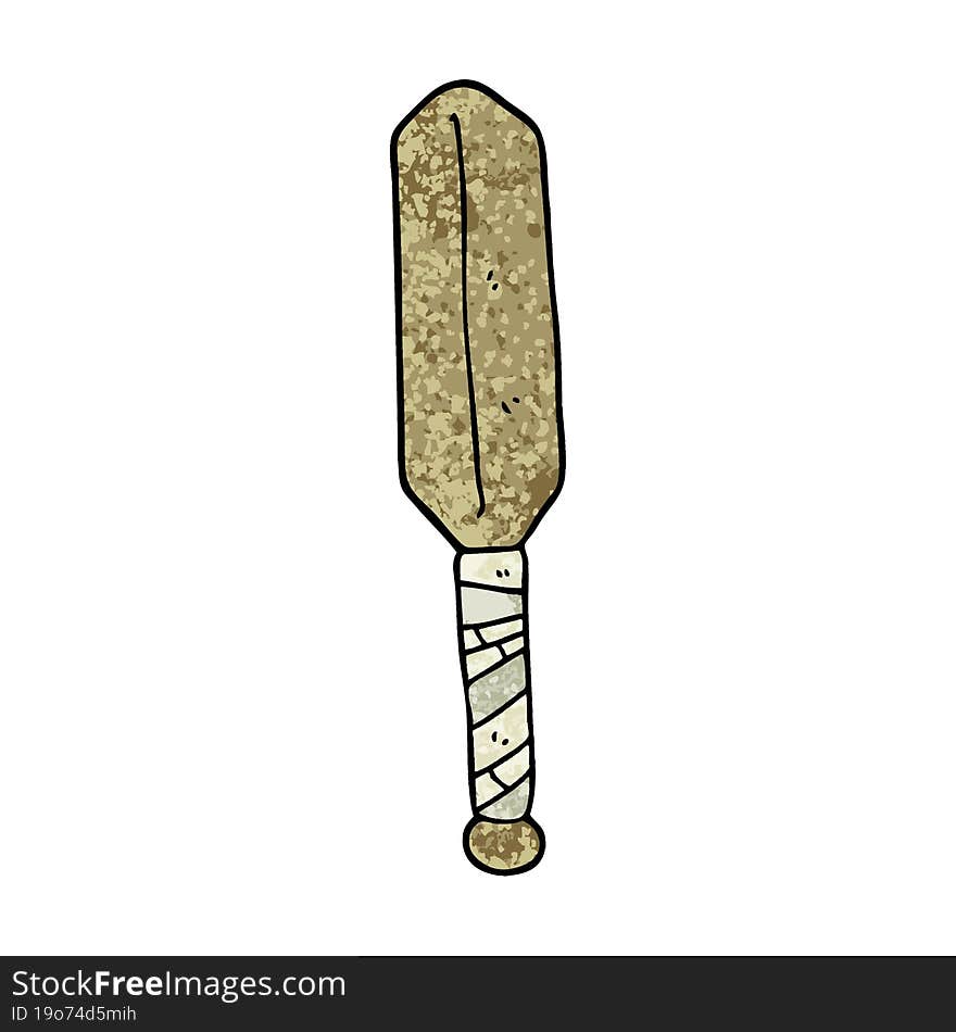 grunge textured illustration cartoon baseball bat