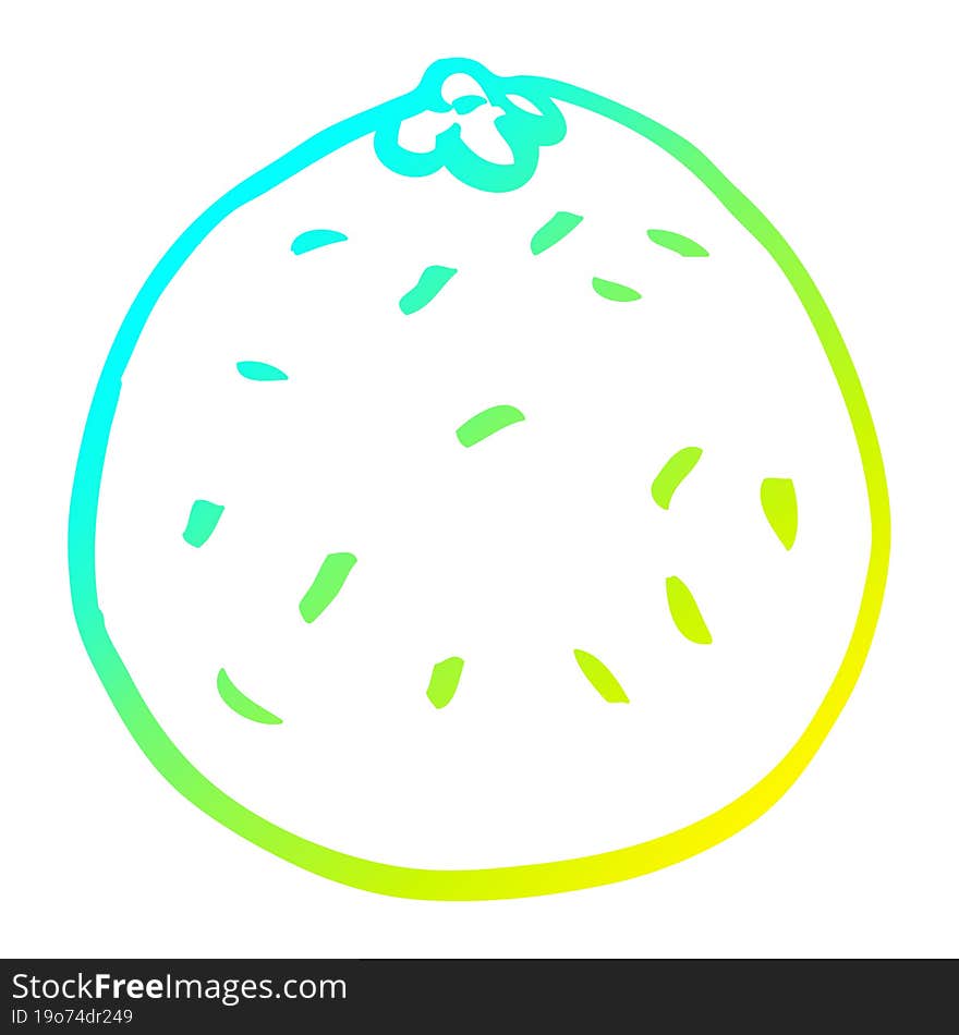 cold gradient line drawing cartoon tomato