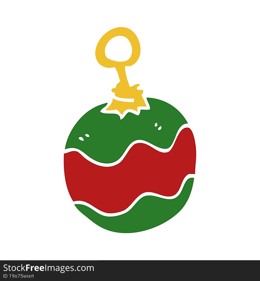 Cartoon Doodle Christmas Bauble