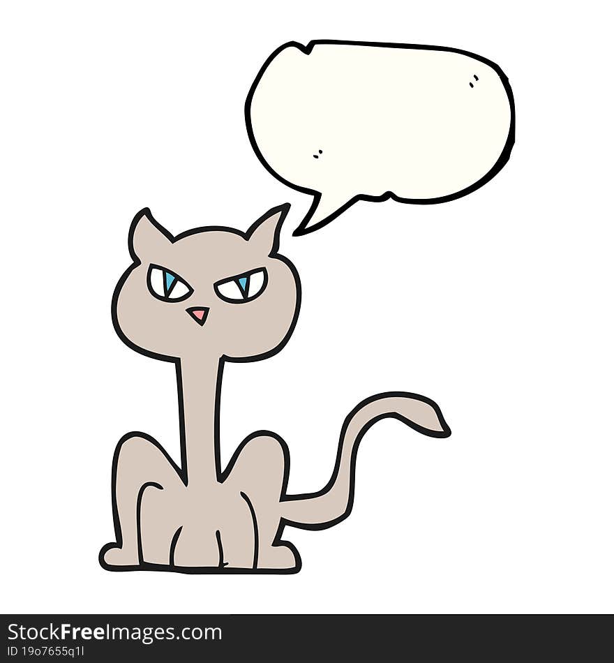 speech bubble cartoon angry cat