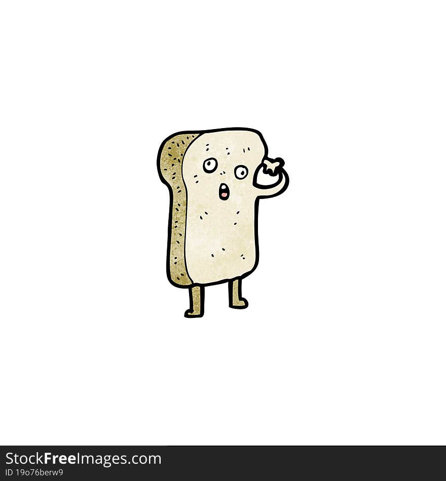 sliced bread cartoon character