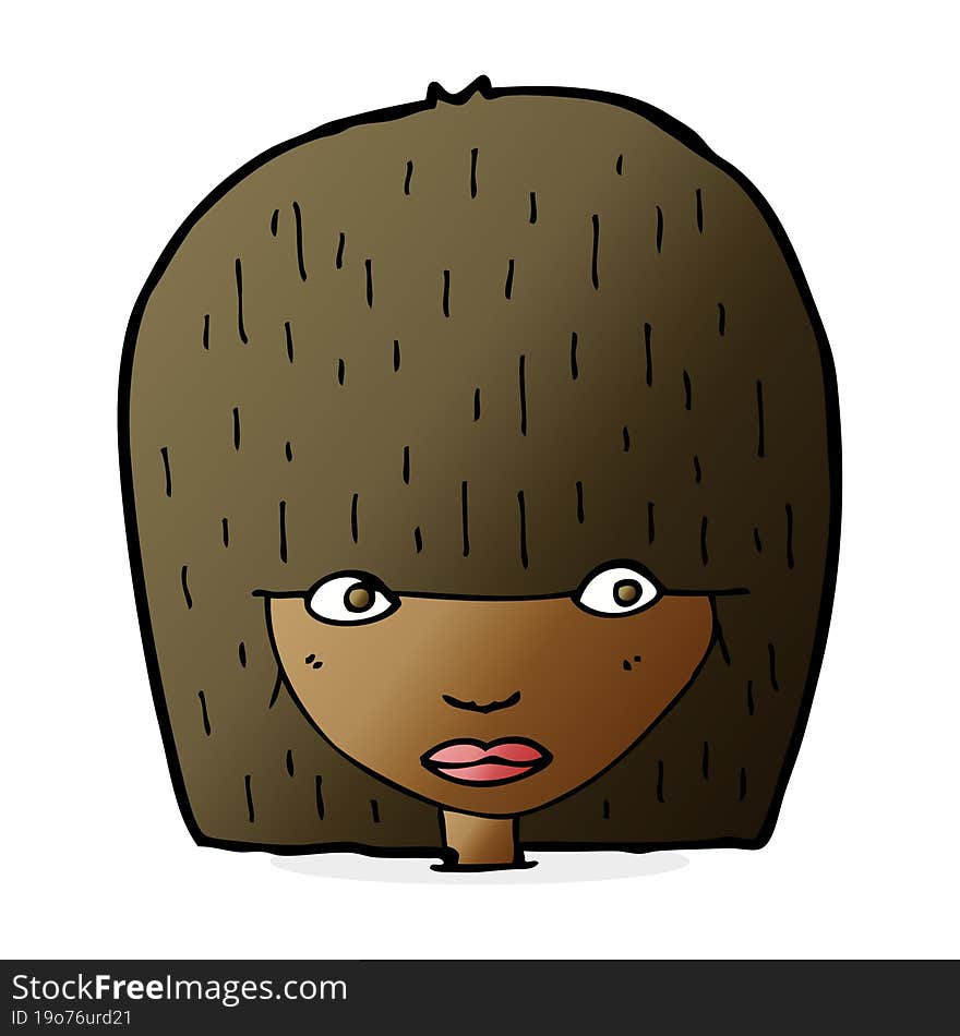 Cartoon Staring Woman