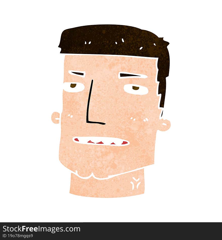 cartoon male head