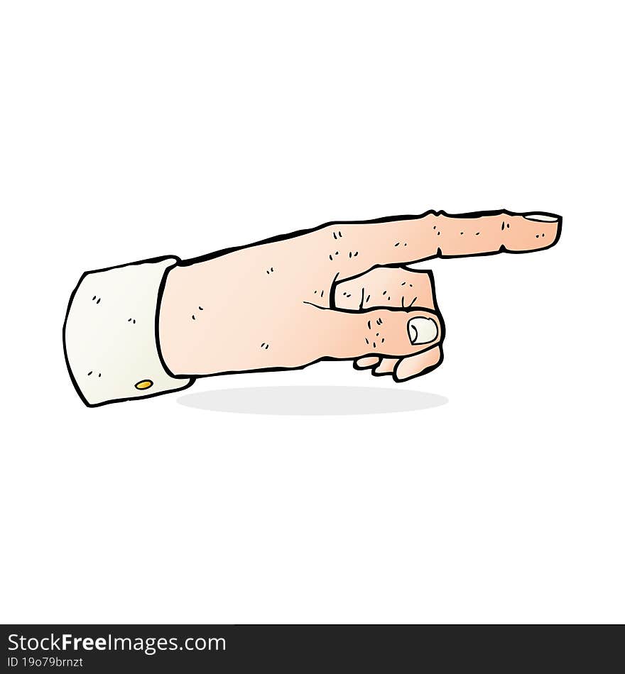 cartoon pointing hand