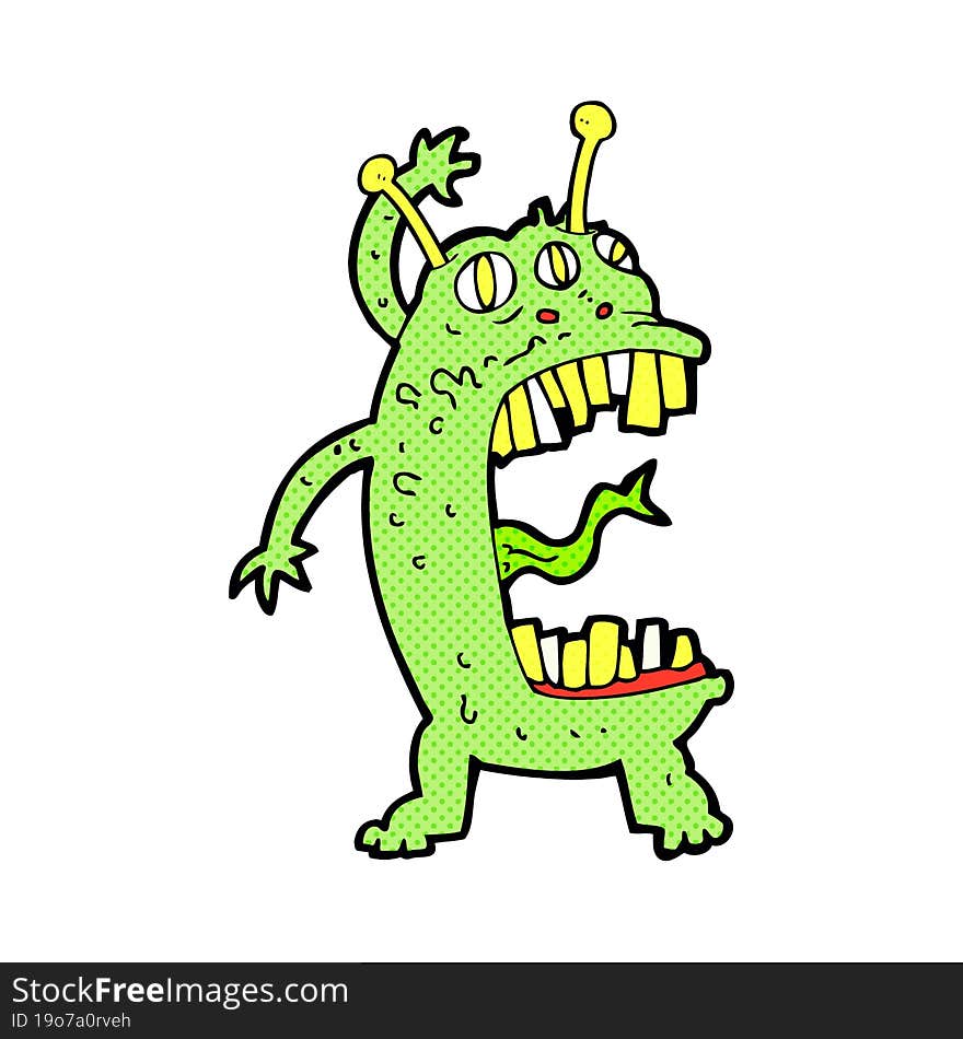 cartoon crazy monster