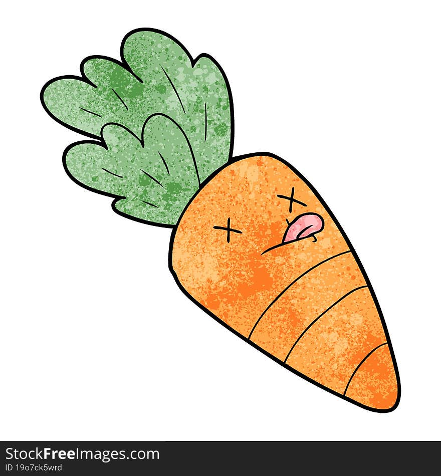 cartoon dead carrot. cartoon dead carrot