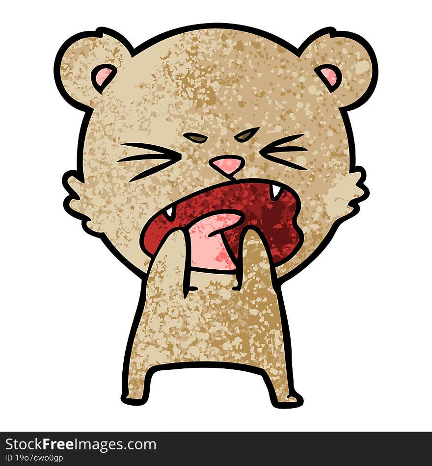 hungry cartoon bear. hungry cartoon bear