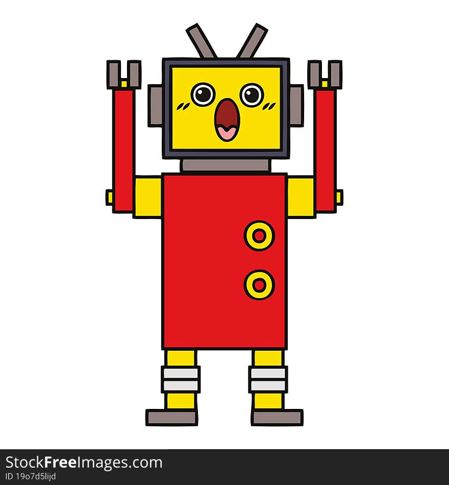 cute cartoon robot