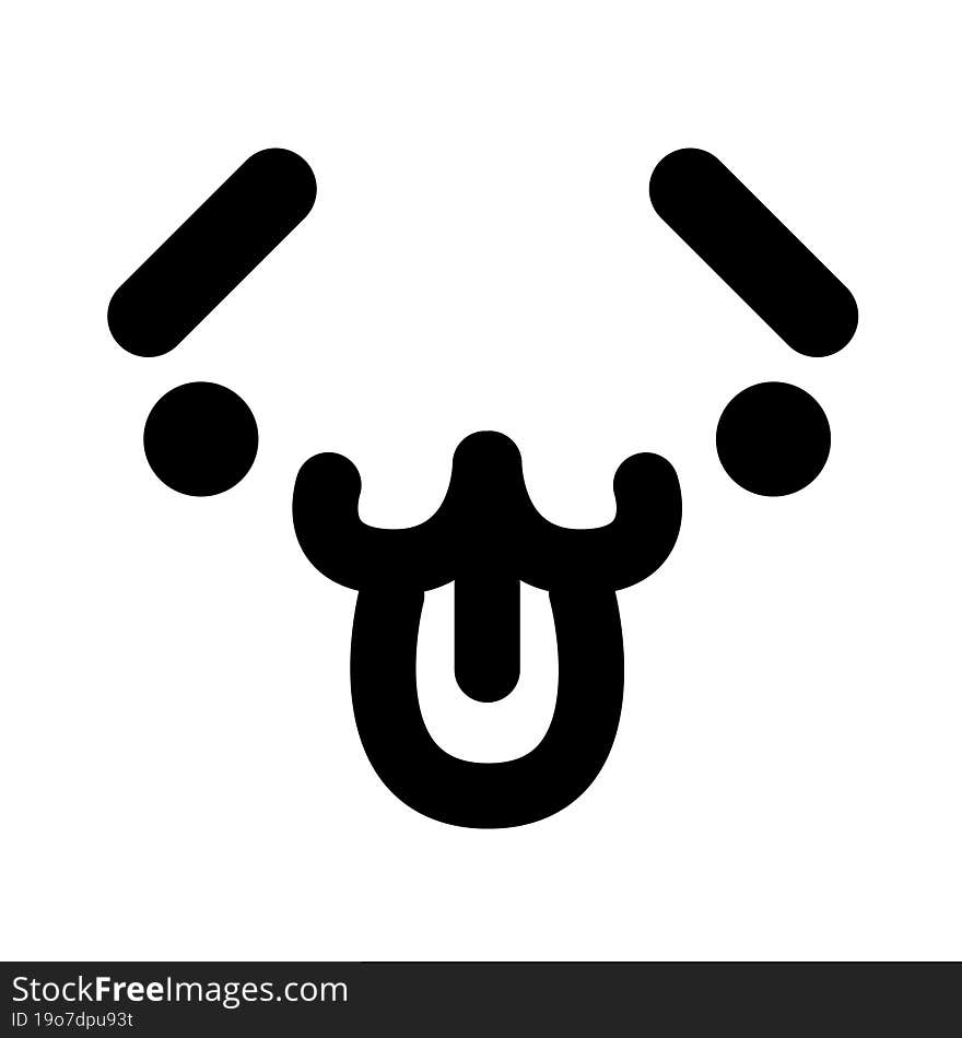 cute happy pet face icon