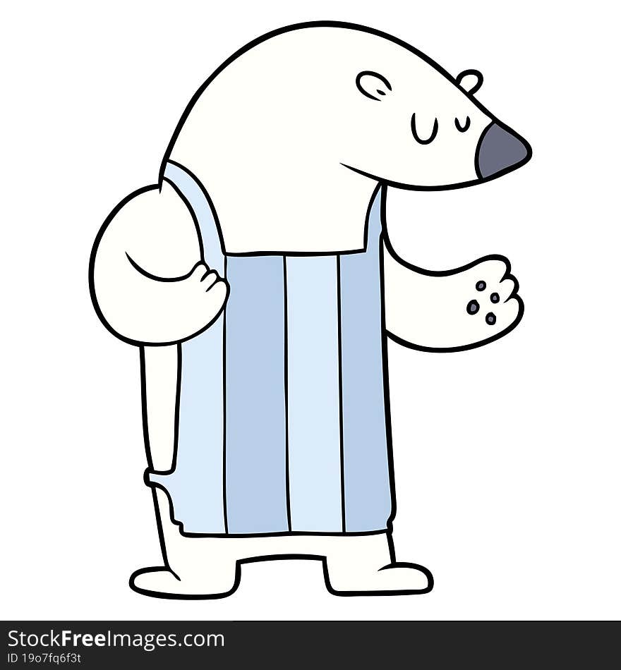 cartoon polar bear chef. cartoon polar bear chef