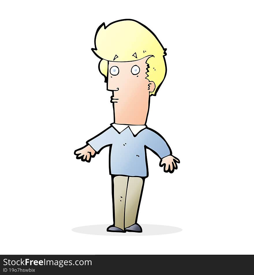 cartoon startled man