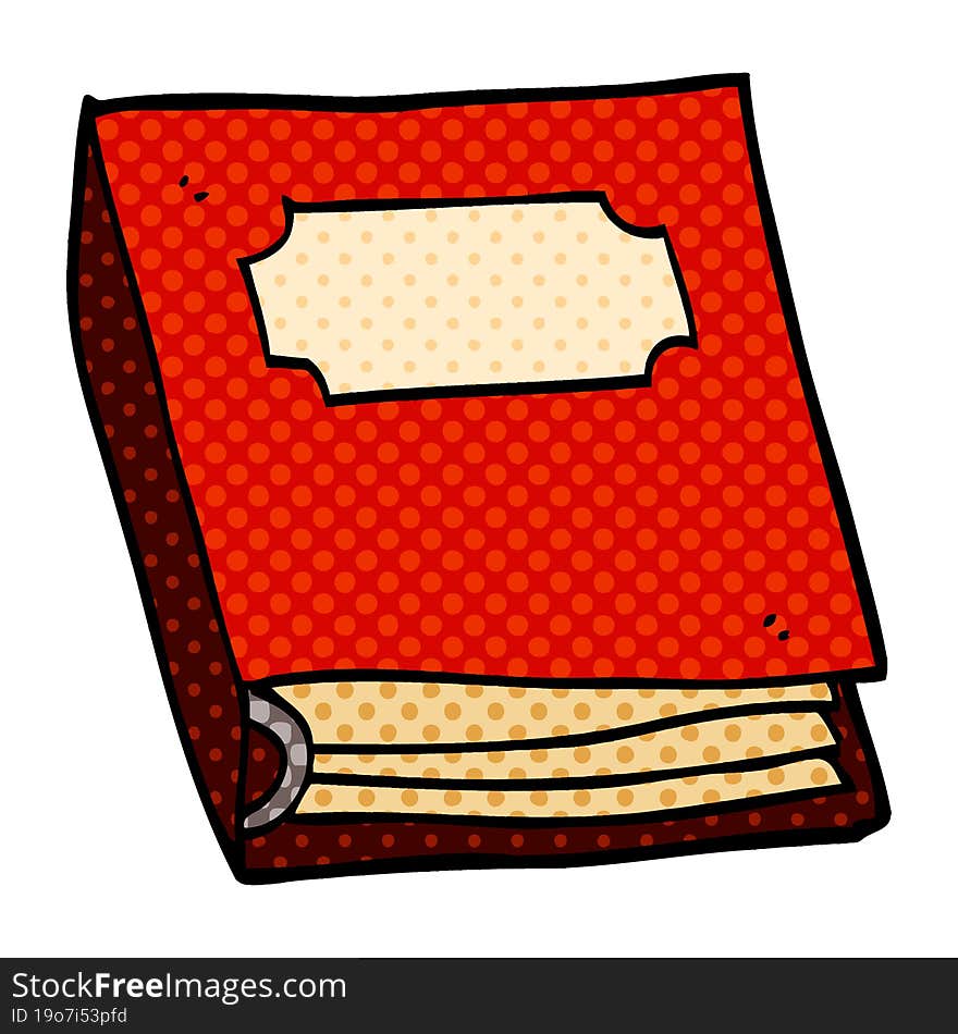 cartoon doodle closed book