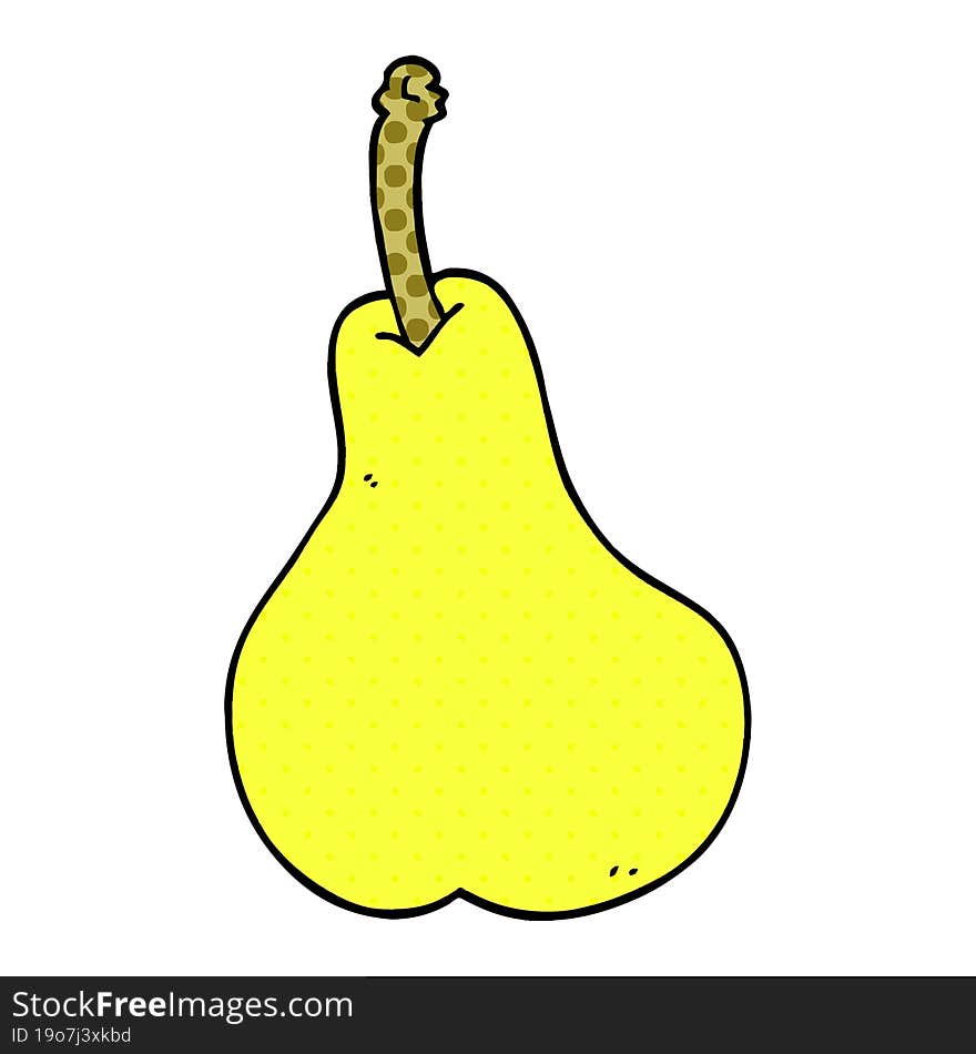 cartoon doodle of a pear