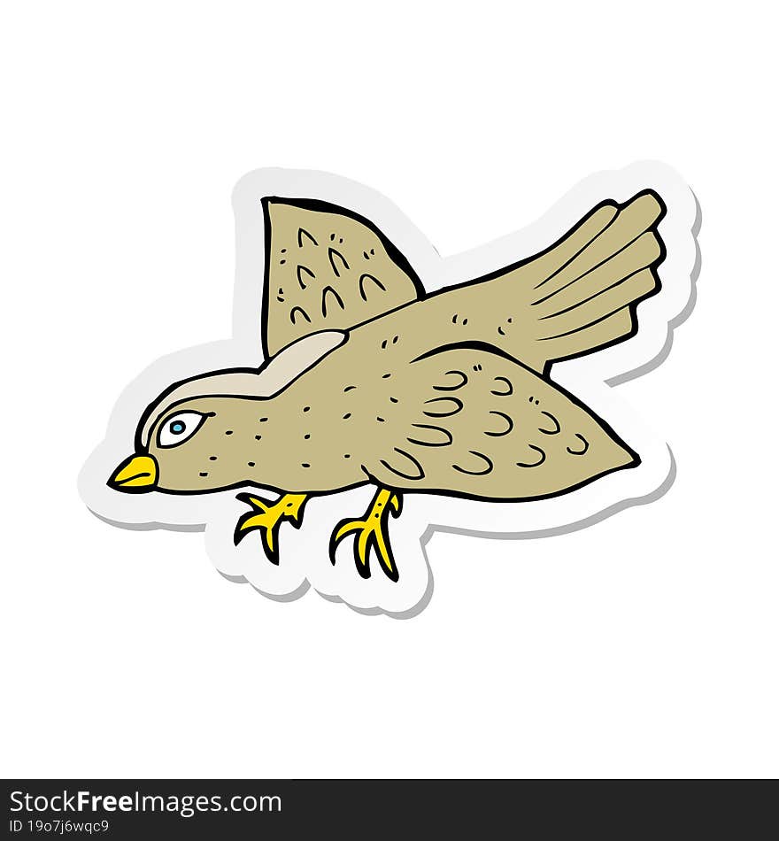 Sticker Of A Cartoon Bird