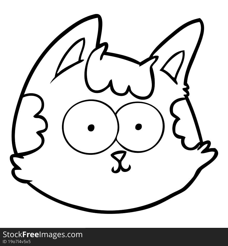 cartoon cat face. cartoon cat face