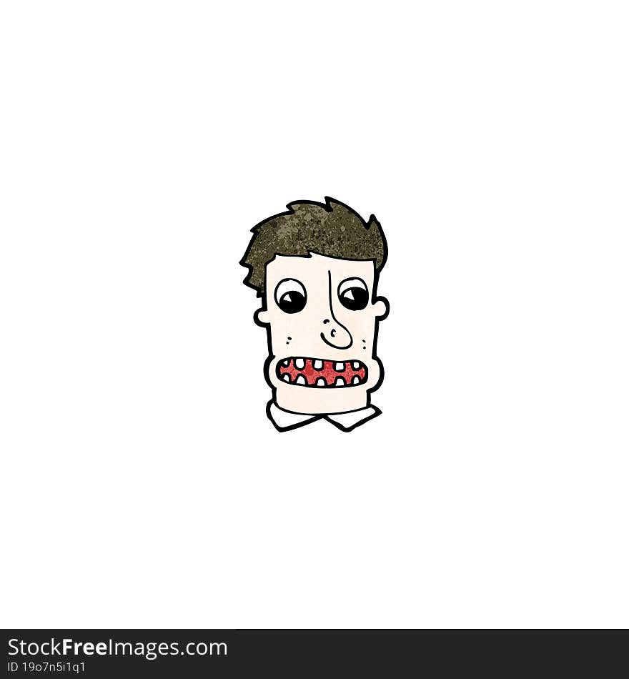 cartoon shocked man