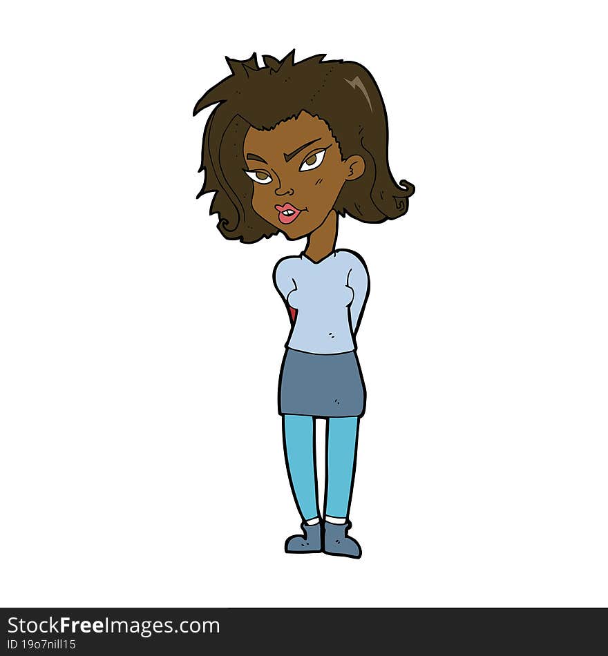 cartoon woman