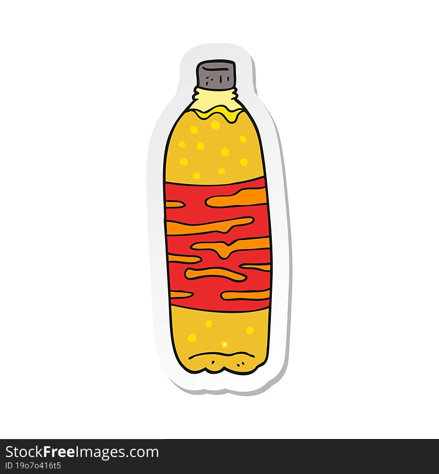 Sticker Of A Cartoon Fizzy Drink