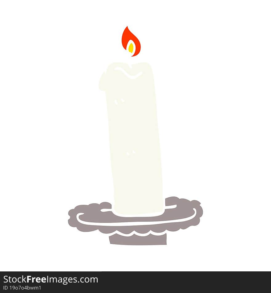 cartoon doodle burning candle