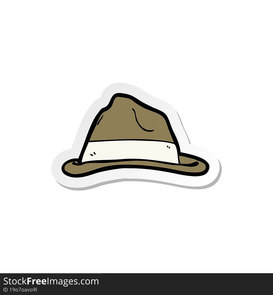 sticker of a cartoon hat