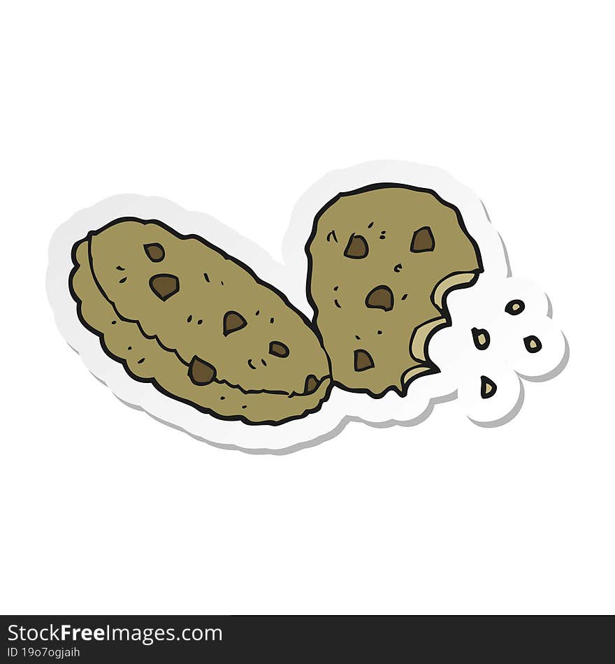 sticker of a cartoon cookies