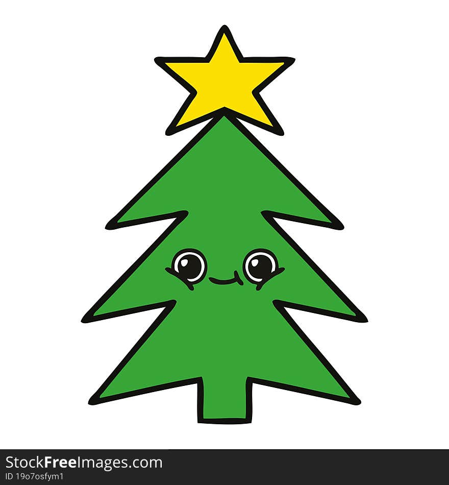 Cute Cartoon Christmas Tree