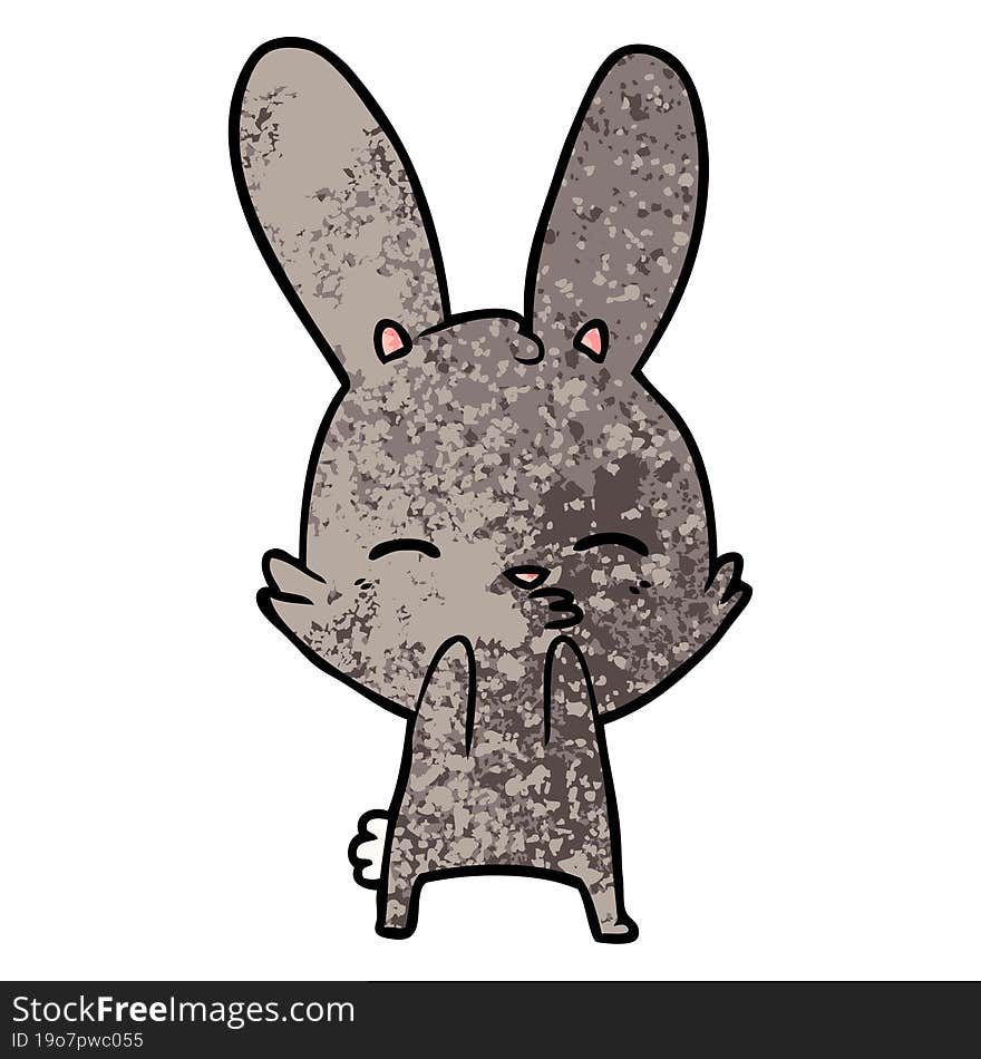 curious bunny cartoon. curious bunny cartoon