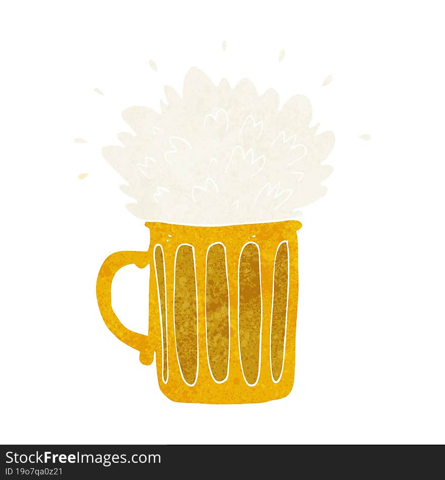 Cartoon Frothy Beer