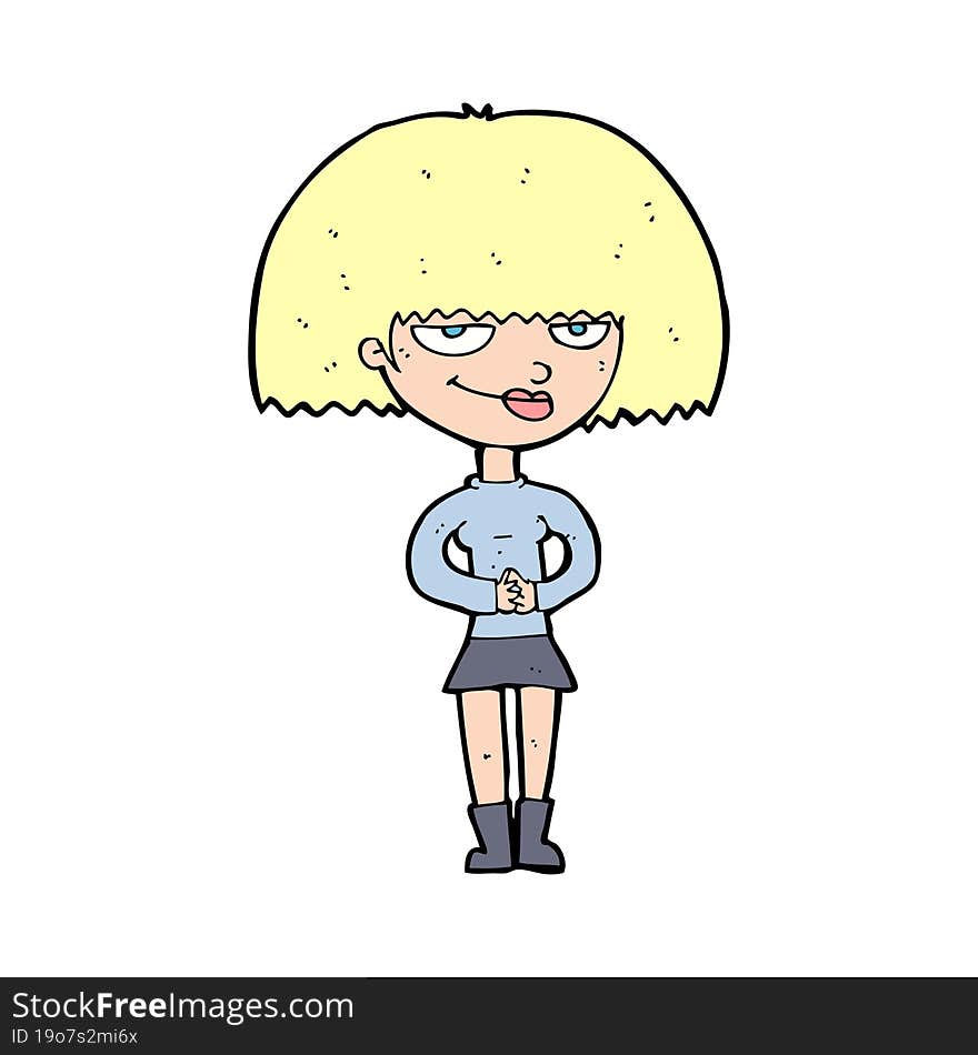 cartoon sly woman