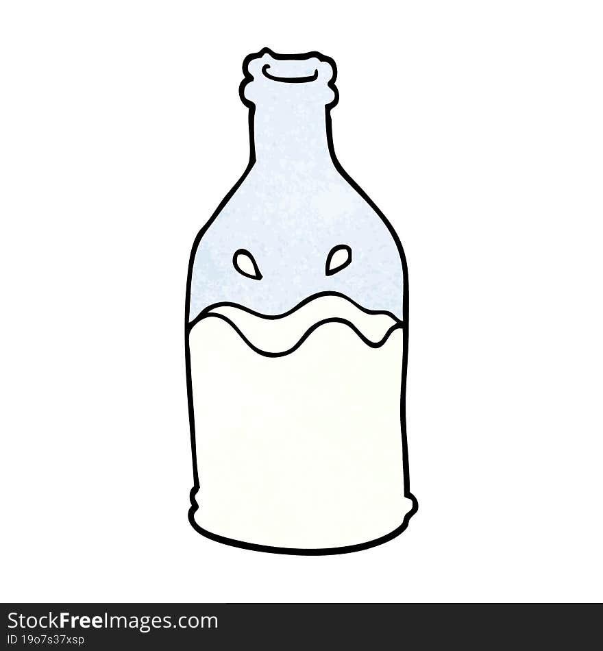 cartoon doodle milk bottle