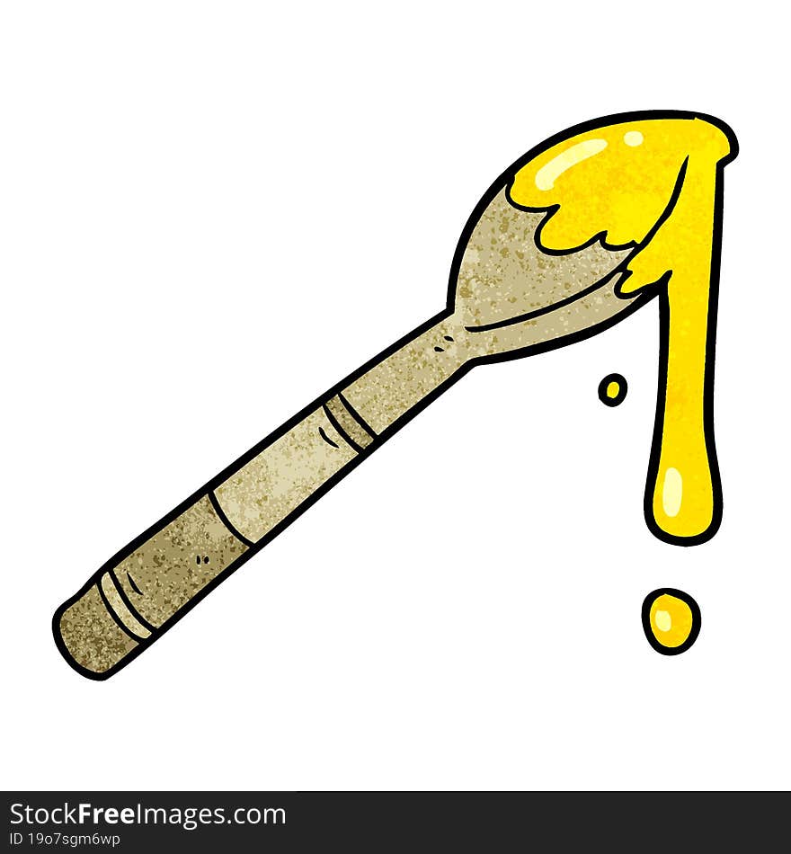 cartoon spoonful of honey. cartoon spoonful of honey