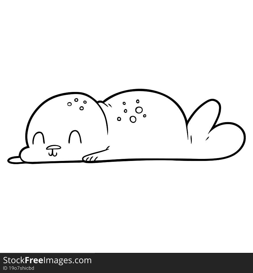 cute cartoon seal pup. cute cartoon seal pup