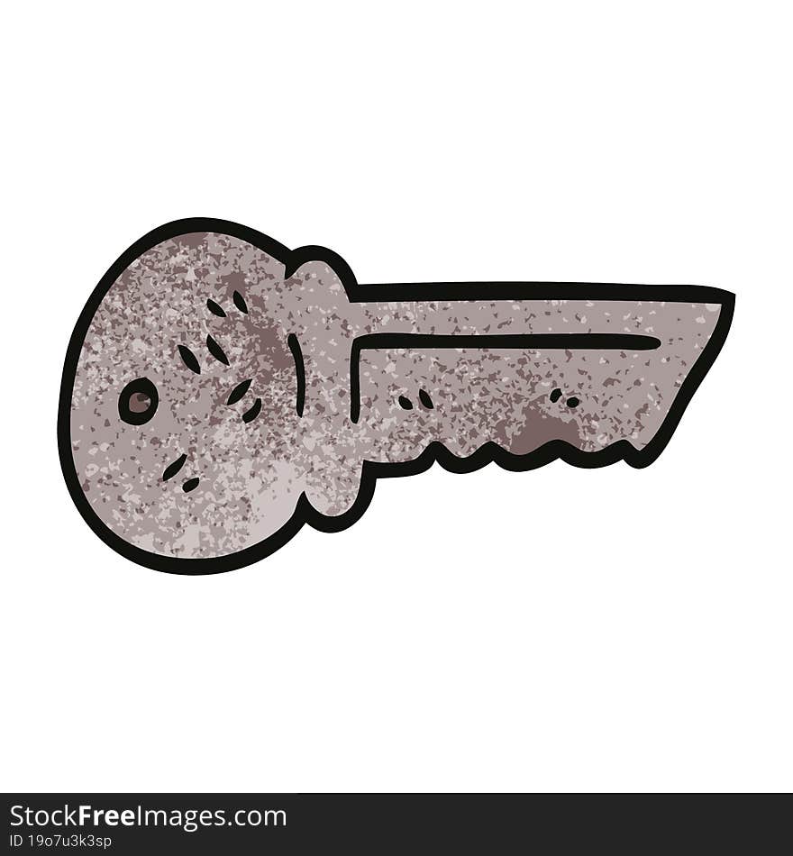 Cartoon Doodle Metal Key