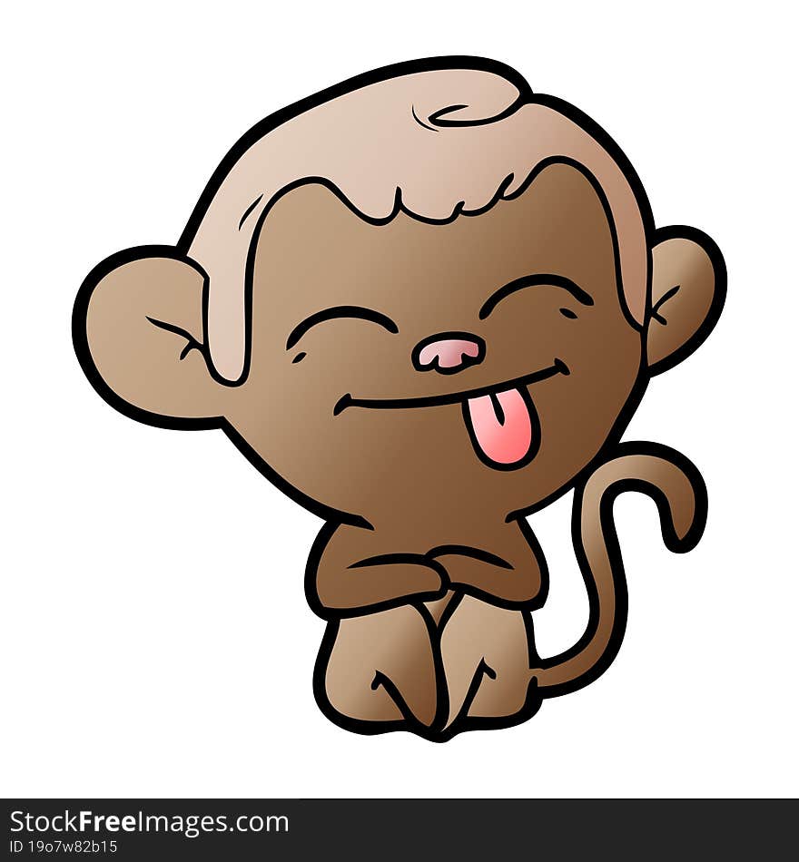 funny cartoon monkey. funny cartoon monkey