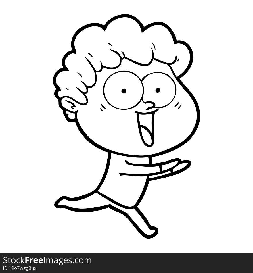 excited man cartoon. excited man cartoon