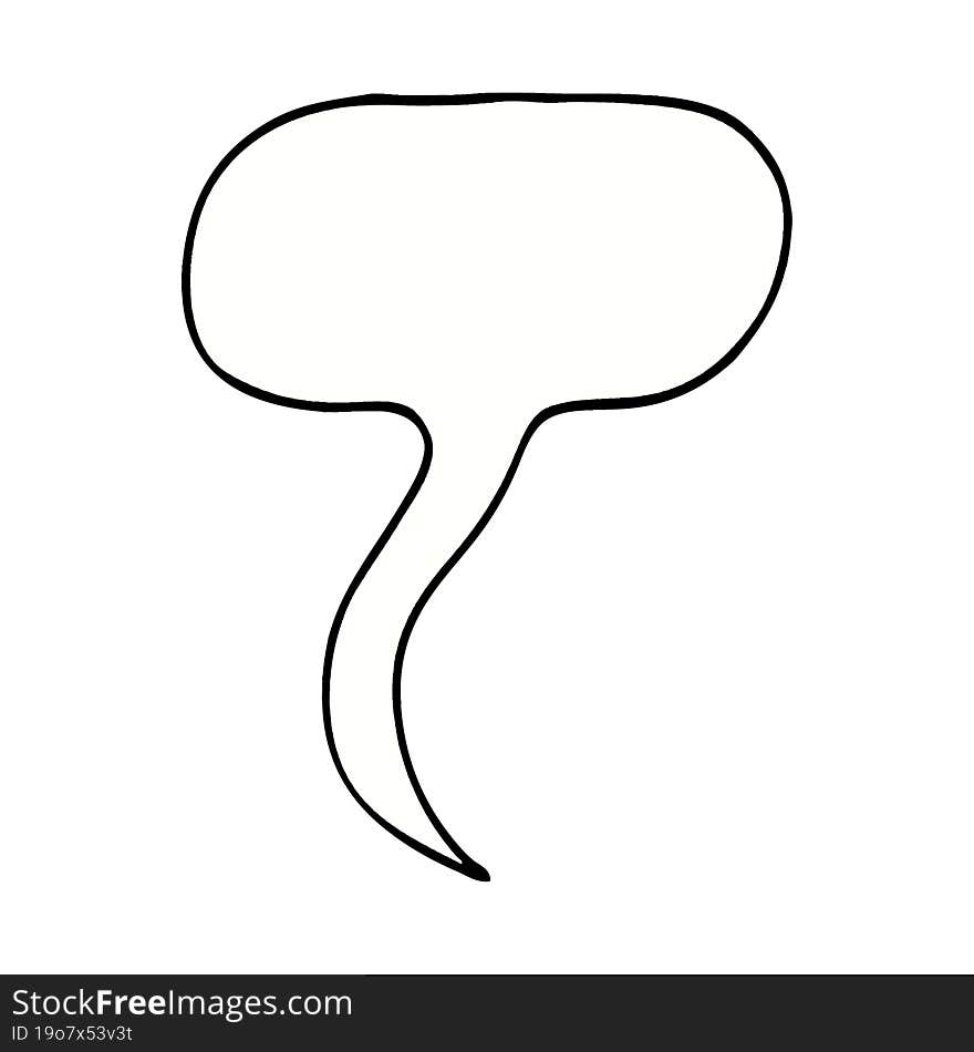 Cartoon Doodle Speech Bubble