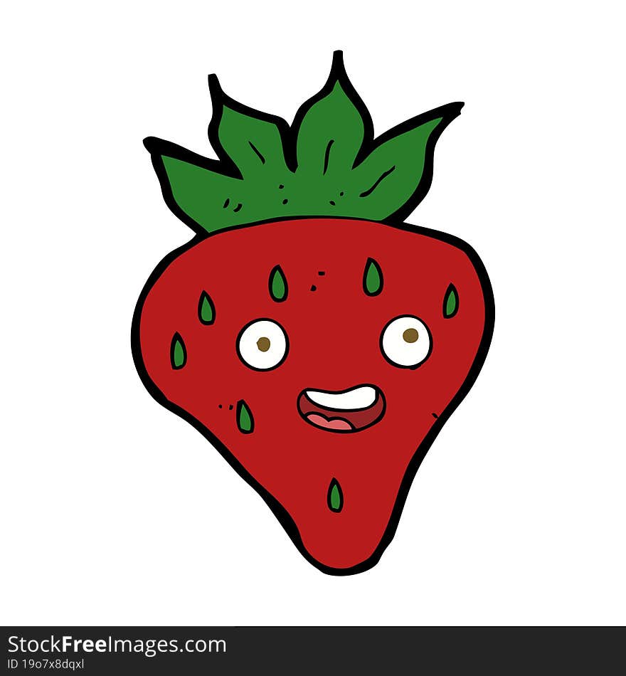 Cartoon Happy Strawberry