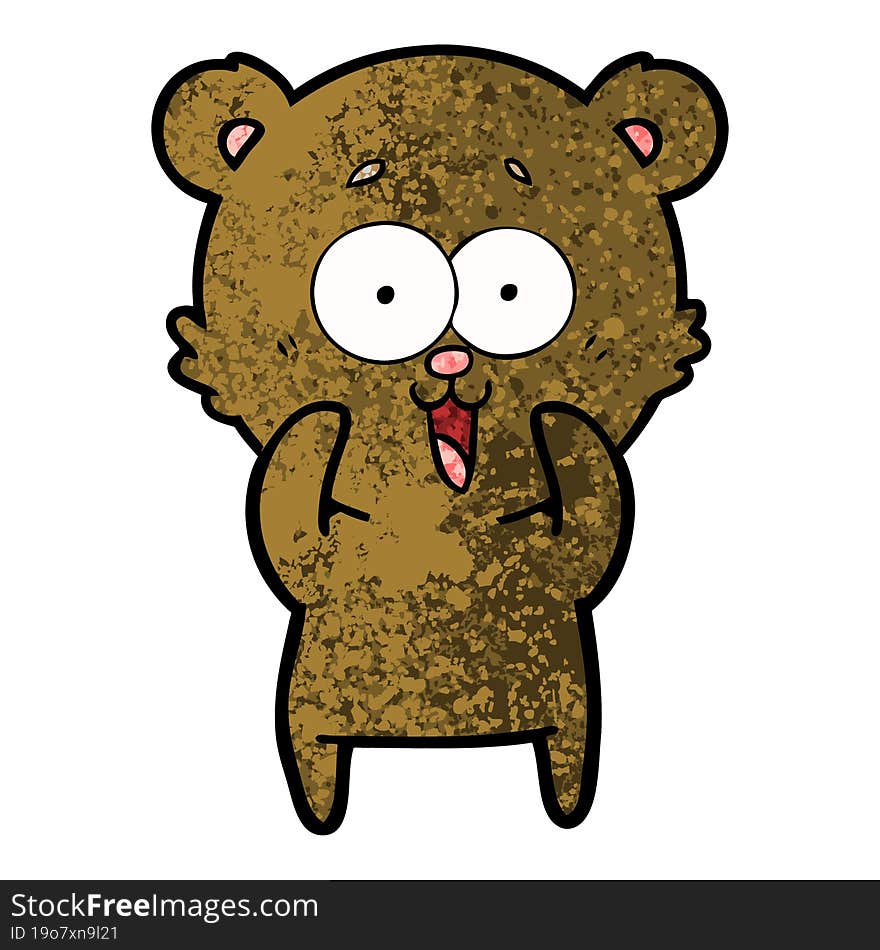 laughing teddy  bear cartoon. laughing teddy  bear cartoon