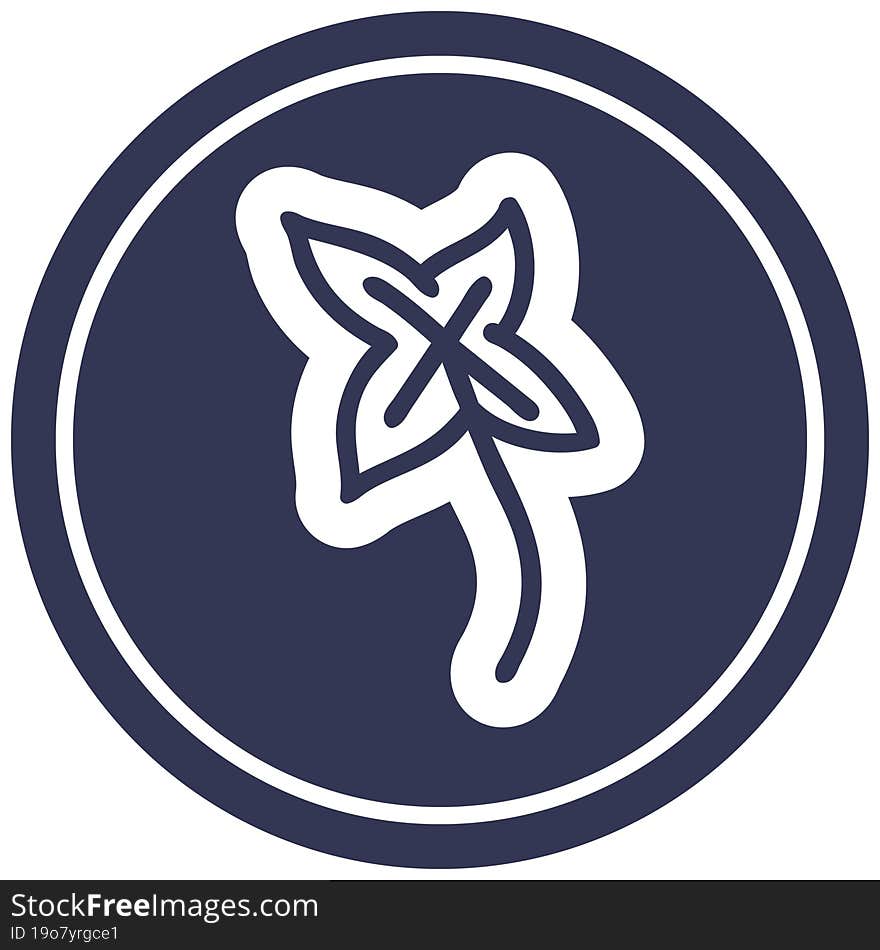 natural leaf circular icon symbol