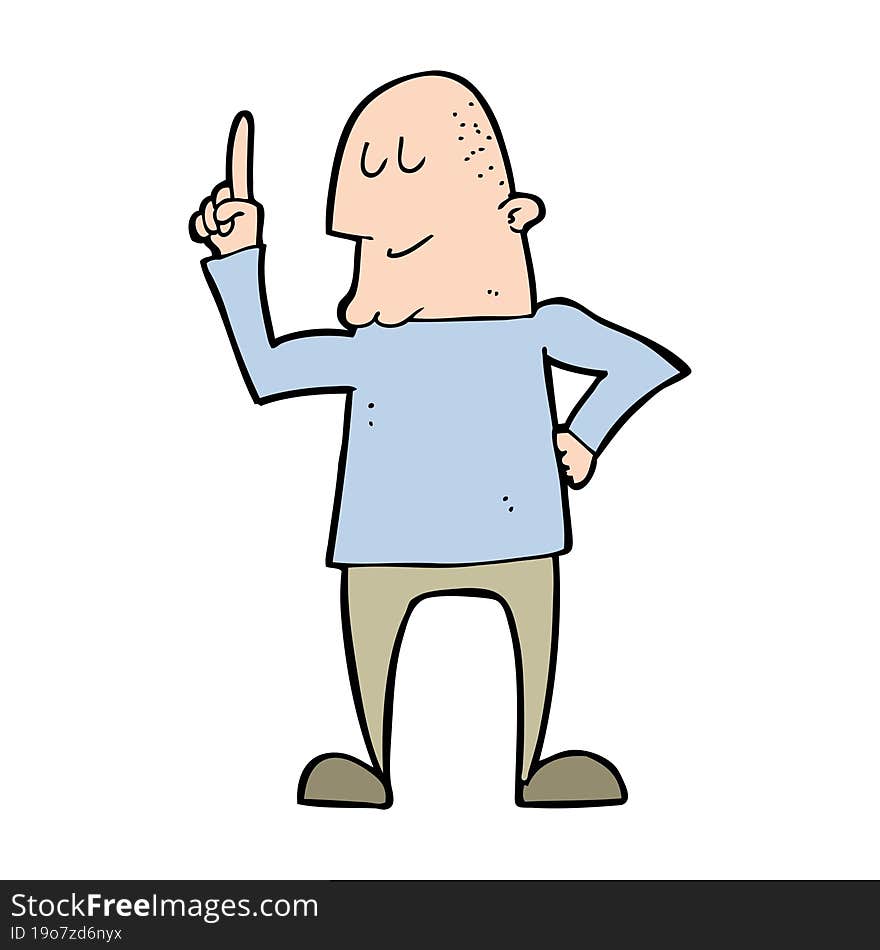 Cartoon Man Pointing Finger