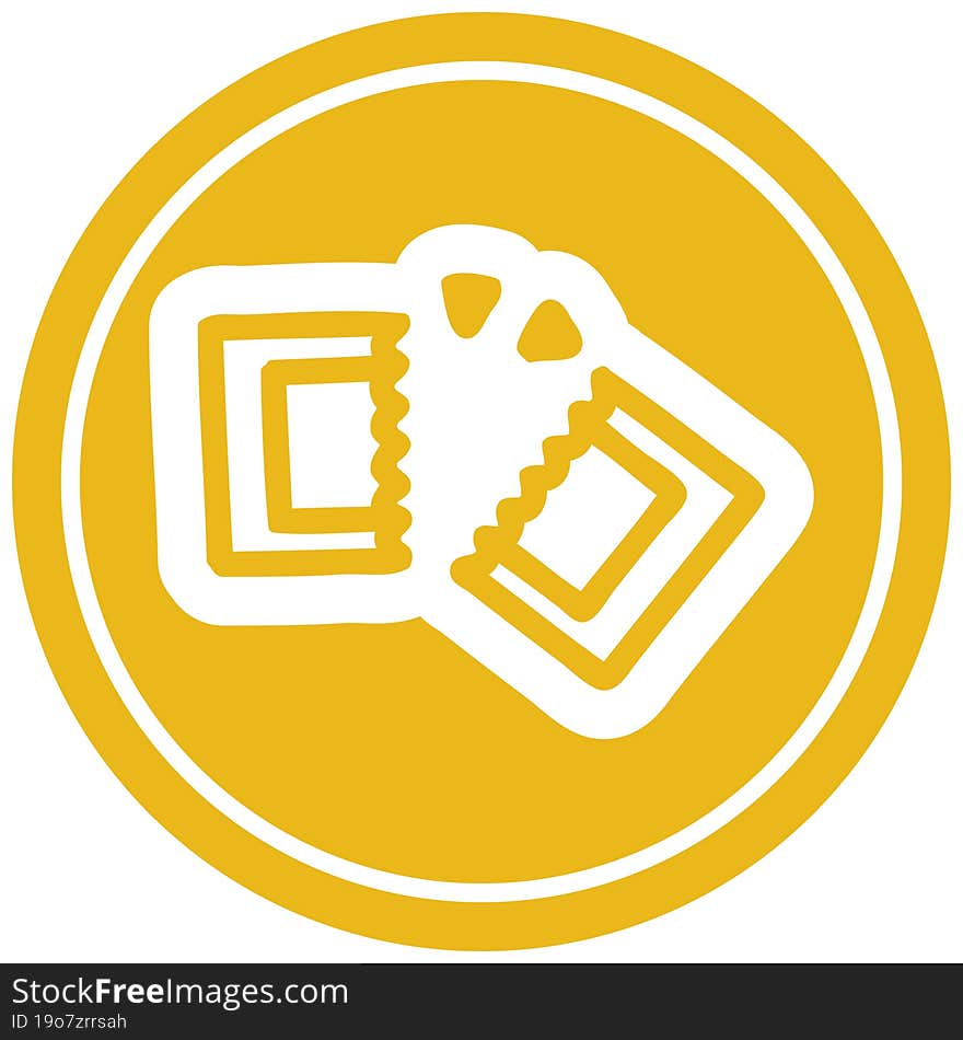 movie ticket circular icon