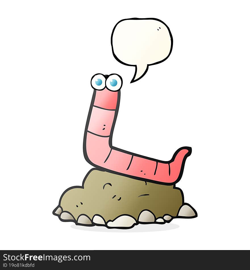 speech bubble cartoon worm