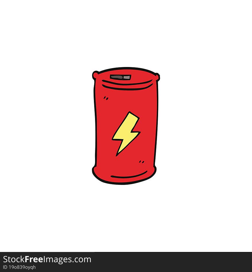 cartoon doodle energy drink