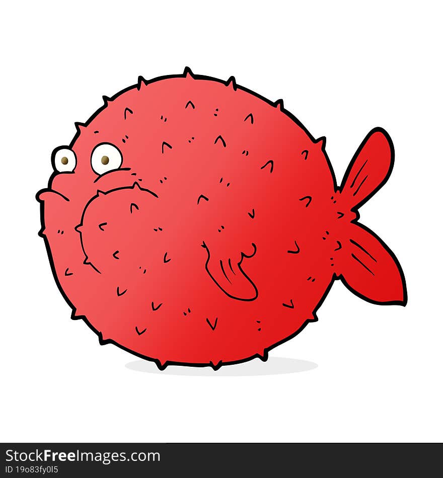 cartoon puffer fish